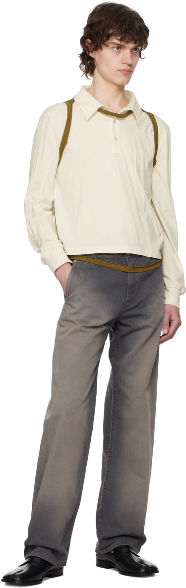 Поло тениска Eckhaus Latta Eckhaus Latta Hugging Polo Бяло | 1202-EL-PS25-C - COCONUT, 3