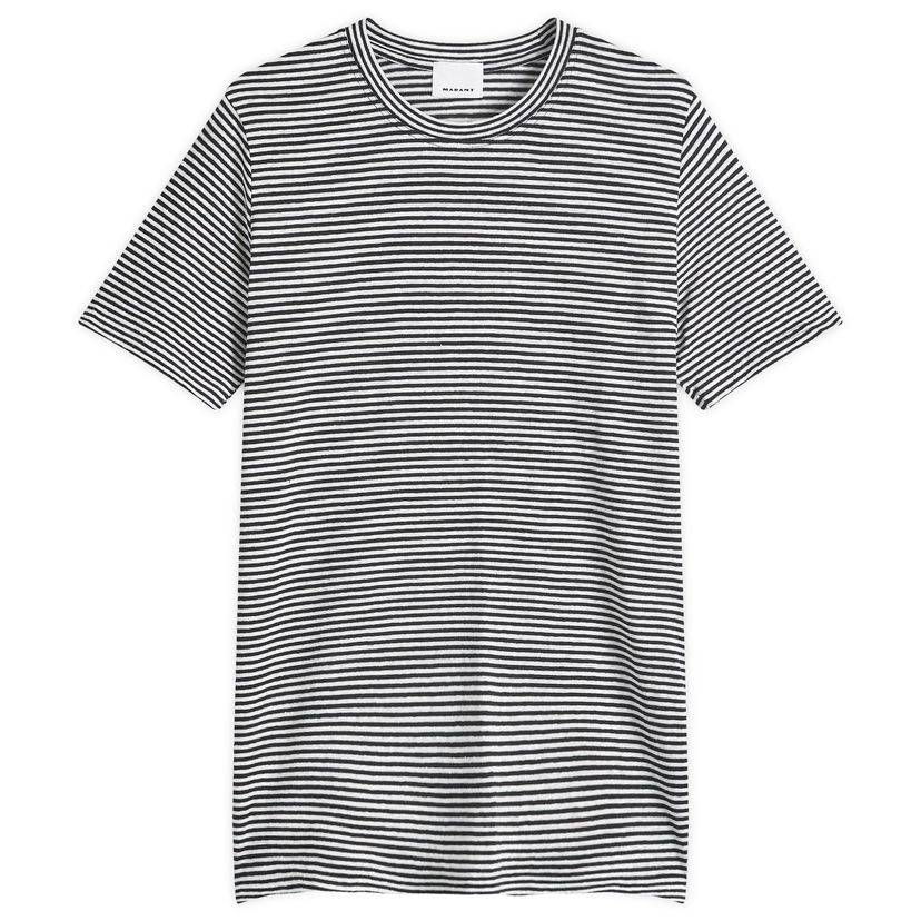 Тениска ISABEL MARANT Striped T-Shirt Ecru Бяло | 25PTS0063HA-C1N10H-23EC