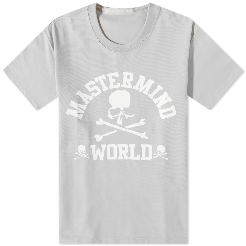 Тениска Mastermind WORLD College Logo Tee Сиво | MW22S09-TS038-GRY, 0