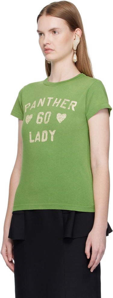 Тениска Valentino Valentino Printed Cotton T-Shirt Зелено | 7B3MG24Y9GL, 3