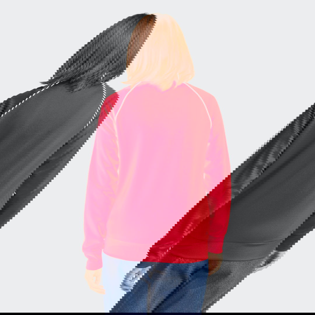 Яке бомбър adidas Originals Adicolor Classics SST Track Jacket Червено | IB5913, 1