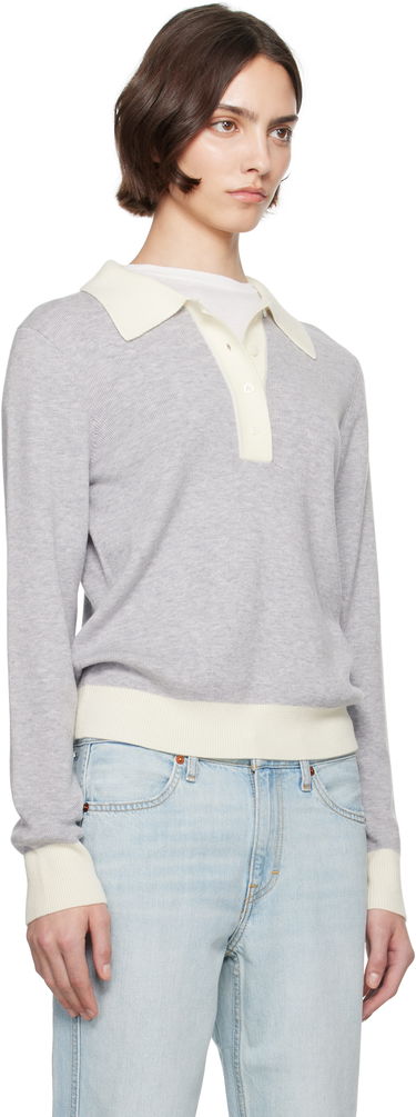 Пуловер RE/DONE Re/Done Color Block Polo Сиво | 793-10WCLBPOL, 1
