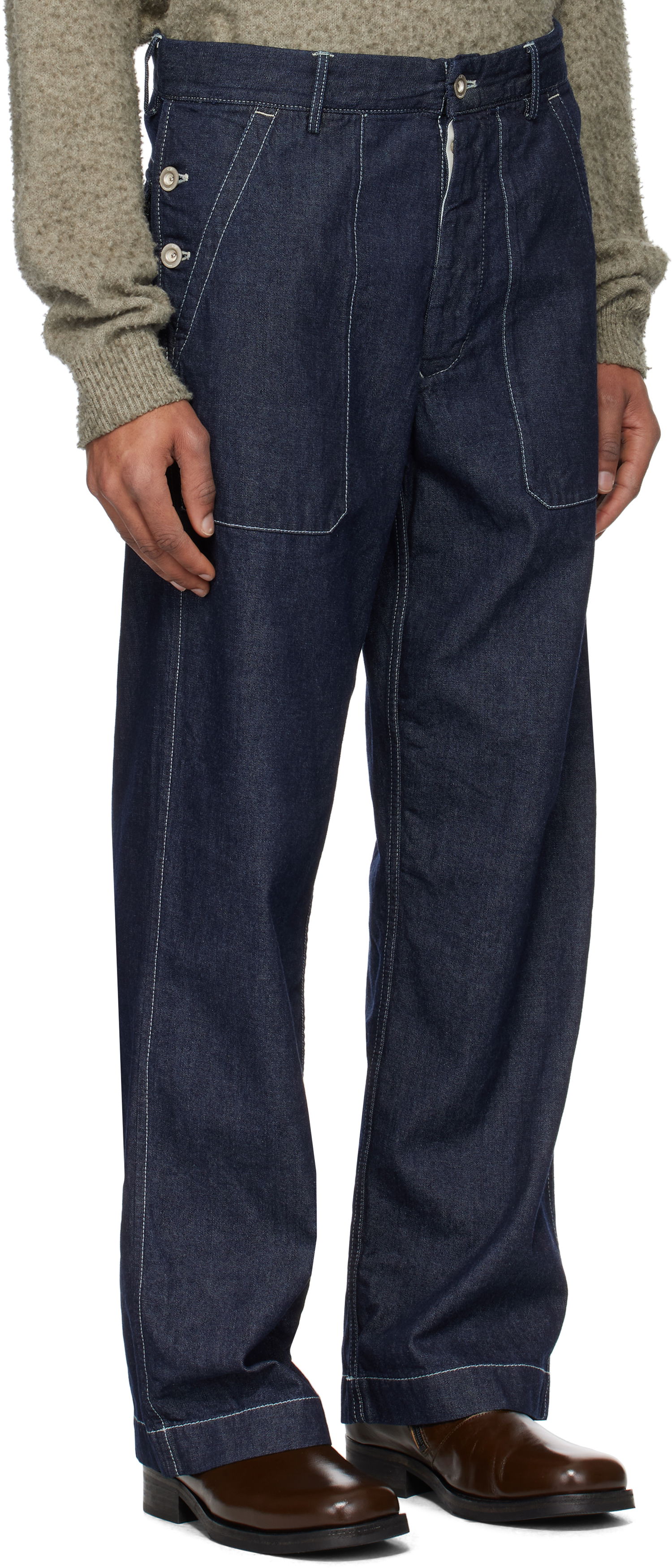 Дънки C.P. Company C.P. Company Loose Denim Jeans Синьо | 18CMPA157A-110295W, 1