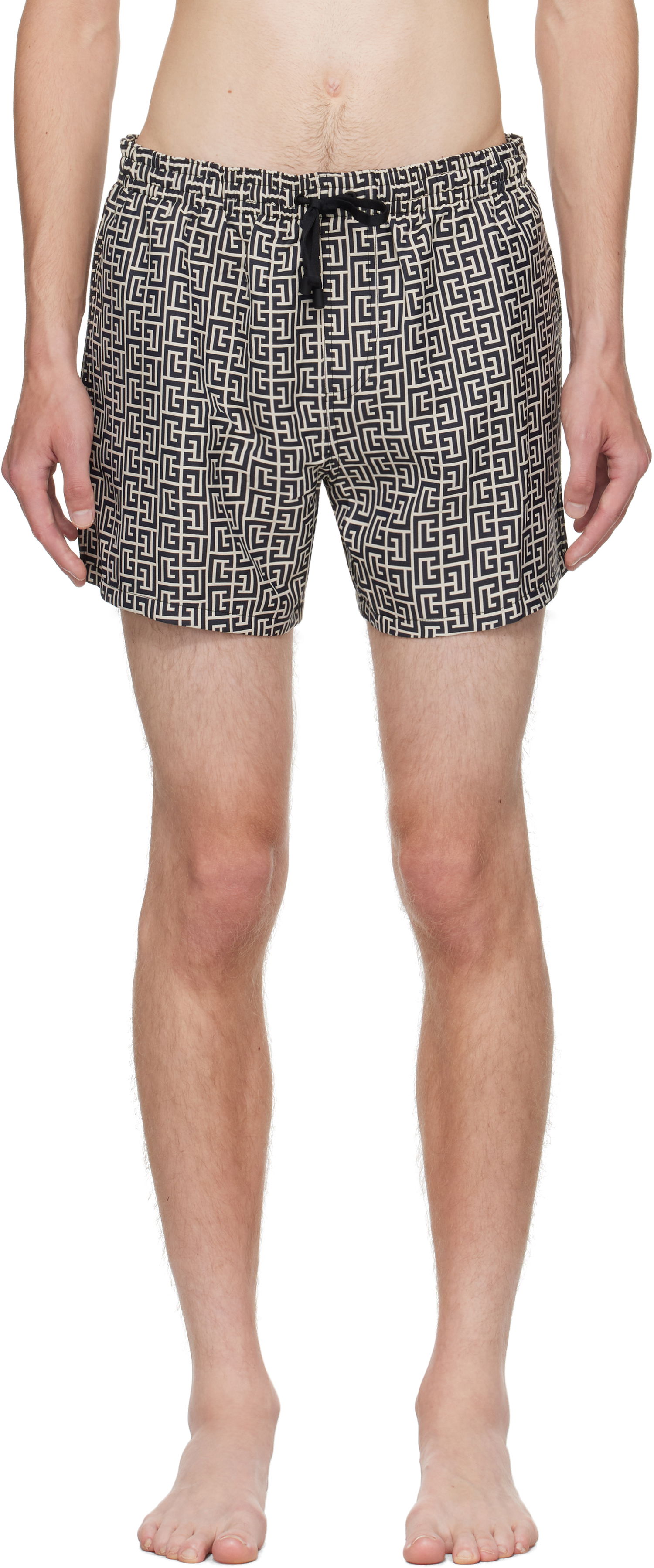 Бански Balmain Balmain Monogram Swim Shorts Бежово | BWB671500, 0