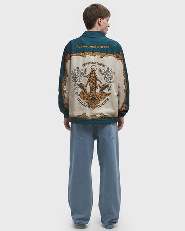 Ветровка Pleasures Iuter Lorenzo Coach Jacket Тюркоазено | P24IU001-GREEN, 2