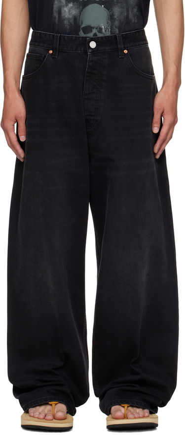 Дънки VETEMENTS Vetements Anarchy Reworked Wide-Leg Jeans Черно | UH76DP110B2, 0