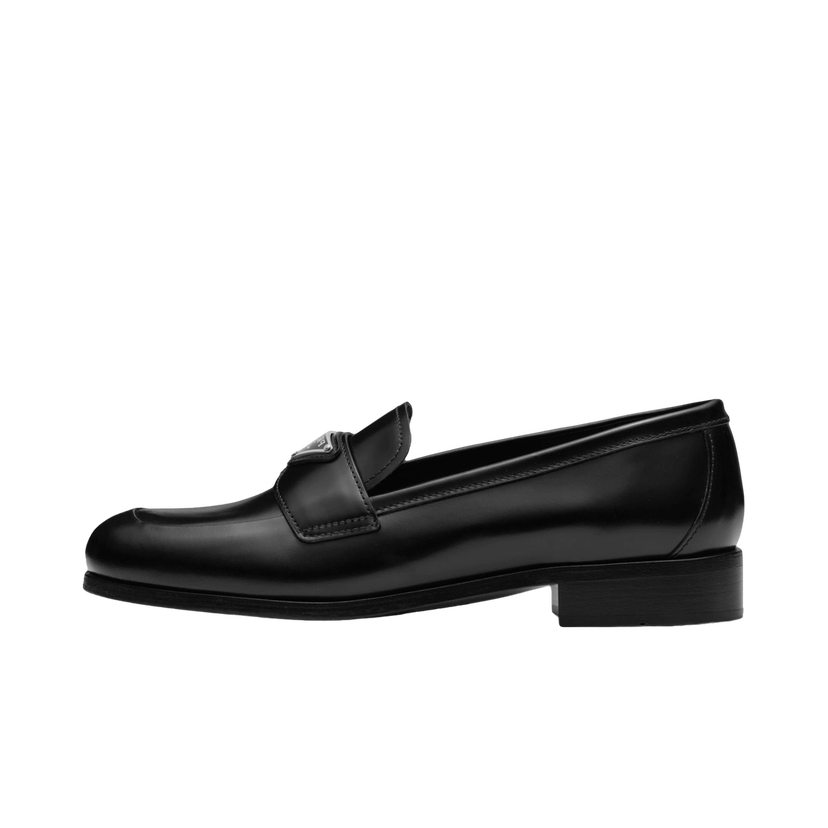 Кецове и обувки Prada 25mm Penny Loafer Brushed Leather Черно | 1D902M_055_F0002_F_025