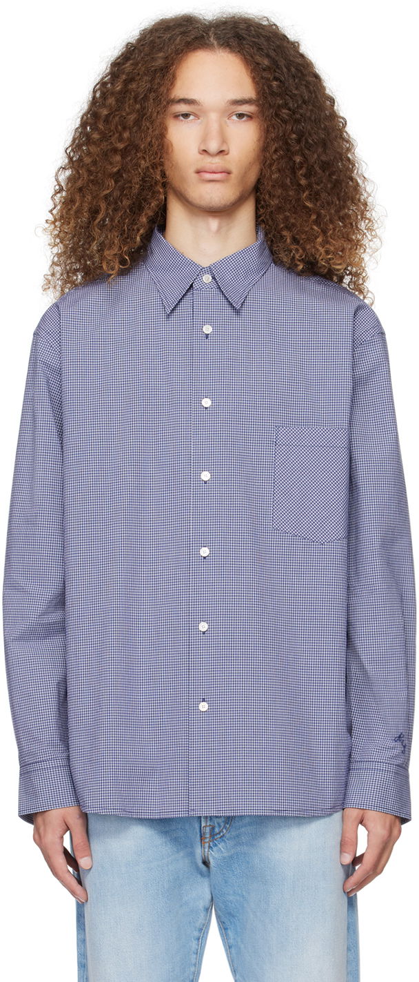 Риза Acne Studios Check Shirt Тъмно синьо | BB0575-