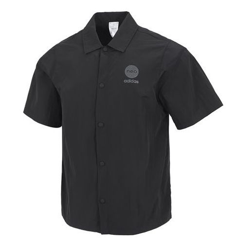 Риза adidas Originals Neo Athleisure Casual Short Sleeve Shirt Черно | HM9977, 0