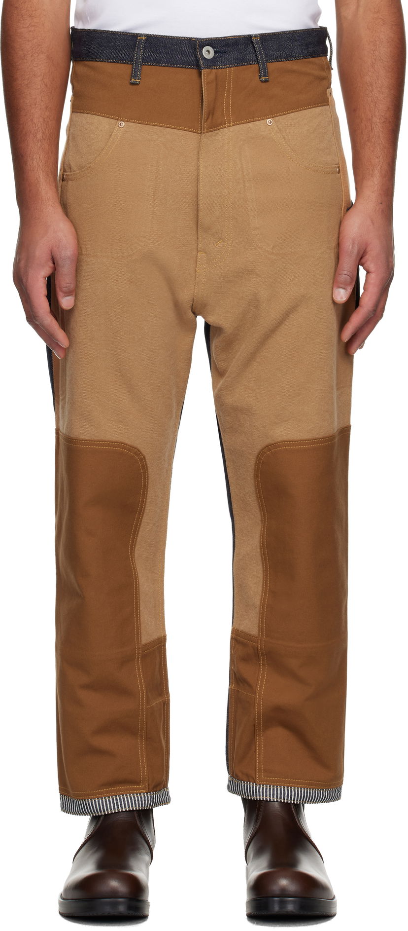 Дънки Junya Watanabe Junya Watanabe Levi's Edition Paneled Workwear Jeans Кафяво | WP-P206-051