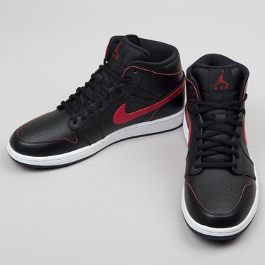 Кецове и обувки Jordan Air Jordan 1 Retro Mid "Black Team Red" Черно | 554724-009, 2