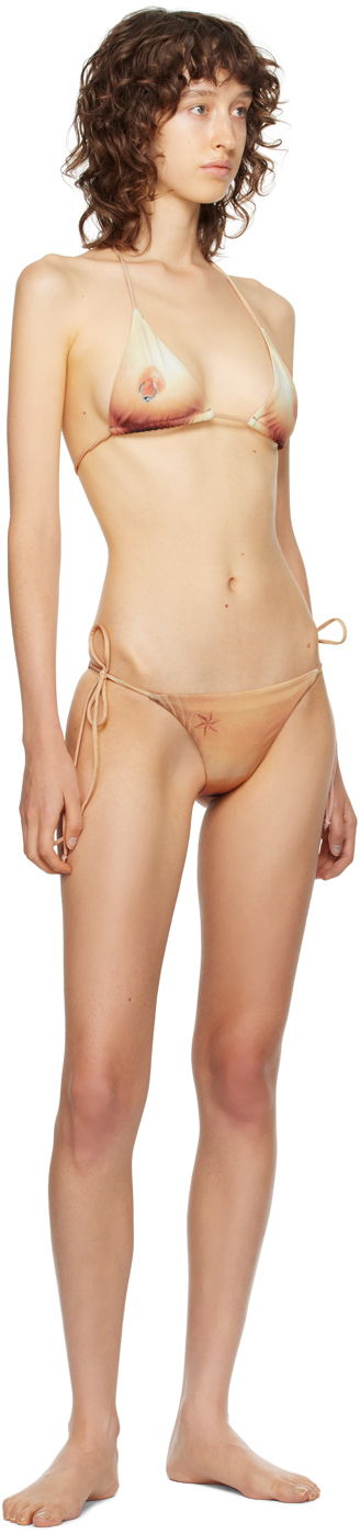 Бански Jean Paul Gaultier 'The Body Tattoo' Triangle Bikini Бежово | 23/15-F-SG020-J535-25/23/15-F-S, 3