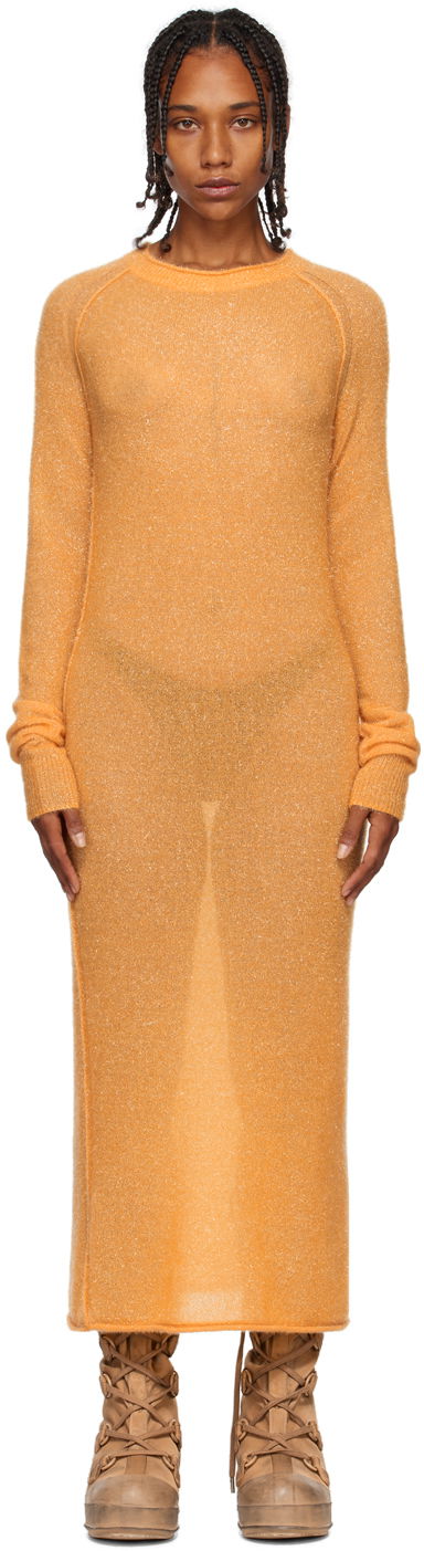 Pокля Acne Studios Metallic Thread Maxi Dress Оранжево
 | A20438-, 0