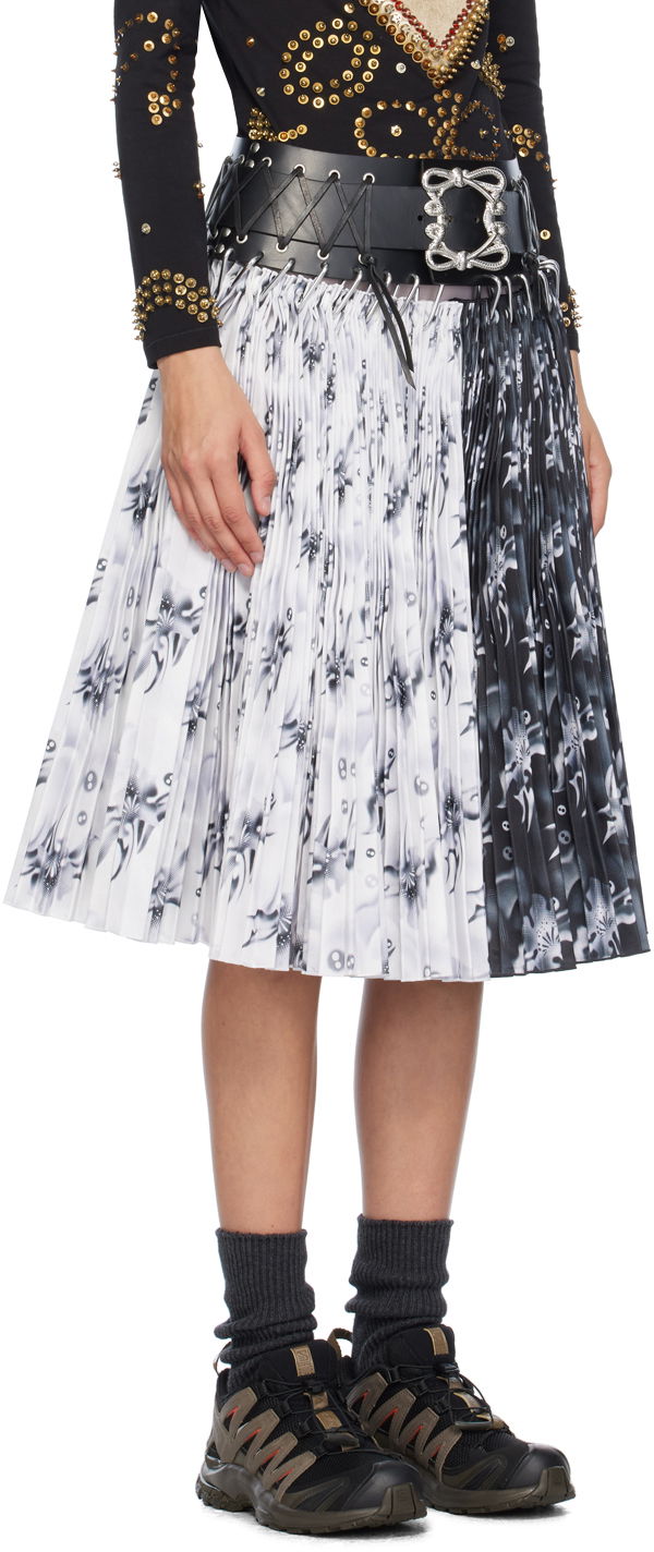 Пола Chopova Lowena Floral Print Midi Skirt With Carabiner Belt Черно | 3201, 1