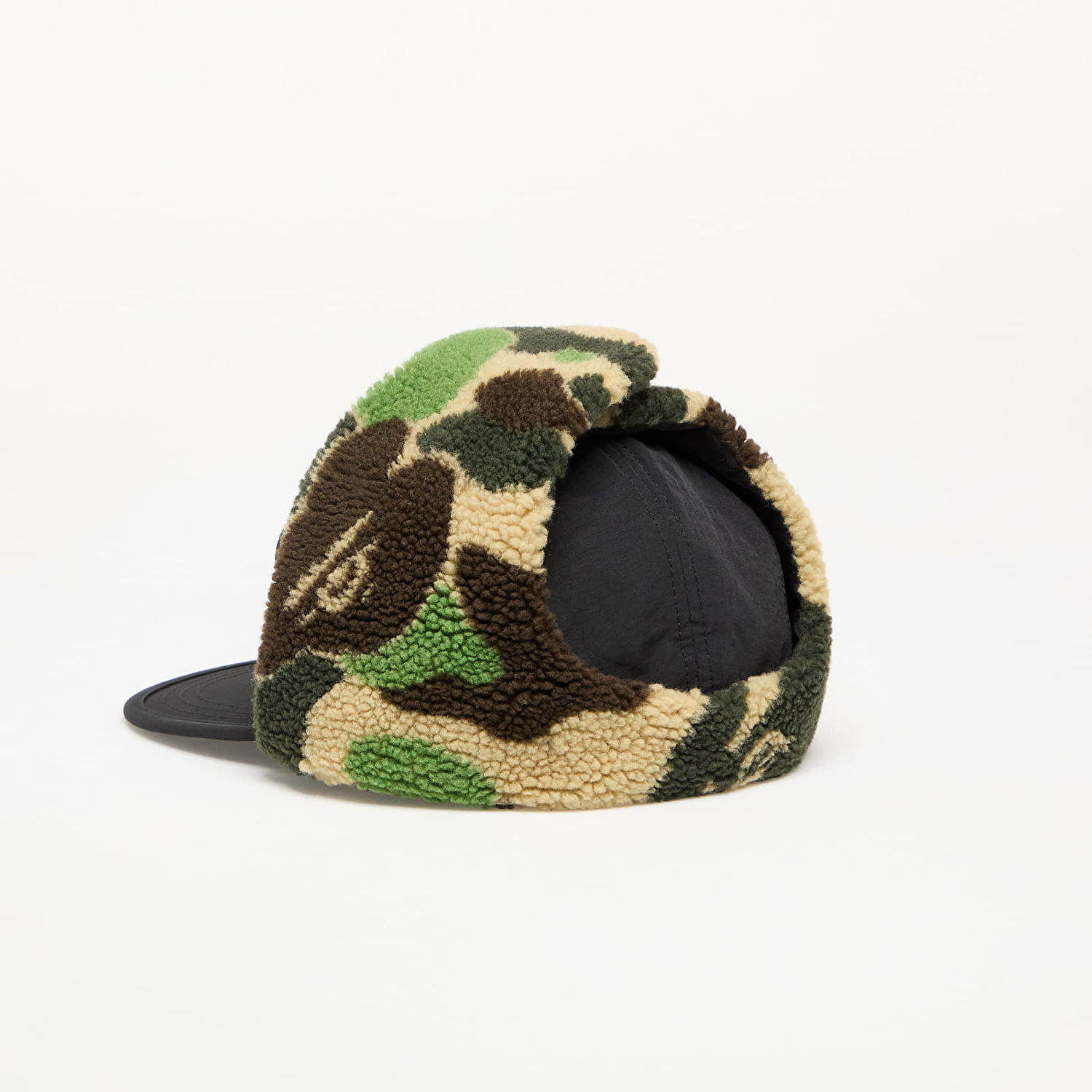 Шапка с козирка BAPE A BATHING APE Abc Camo Puffy Flight Cap Черно | 001CPK801007M BLK, 1