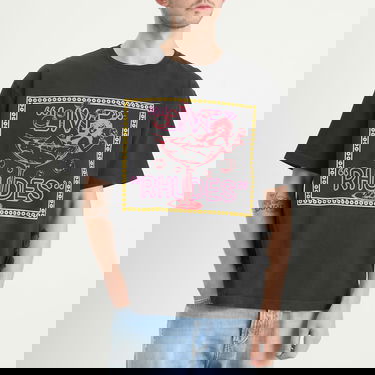 Тениска Rhude Rhude Live Graphic T-Shirt, Size Large Черно | RHPF25TT04012-0027, 2