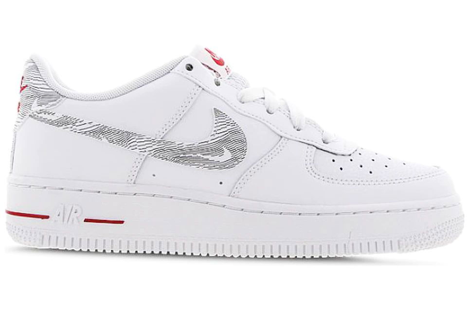 Кецове и обувки Nike Air Force 1 Low Topography Swoosh GS Бяло | DJ4625-100, 0