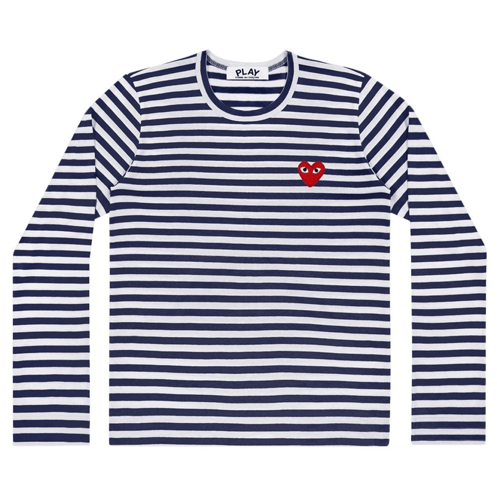 Риза Comme des Garçons PLAY Heart Logo Tee Тъмно синьо | AZ T010 051 1, 0