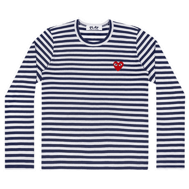 Риза Comme des Garçons PLAY Heart Logo Tee Тъмно синьо | AZ T010 051 1, 0