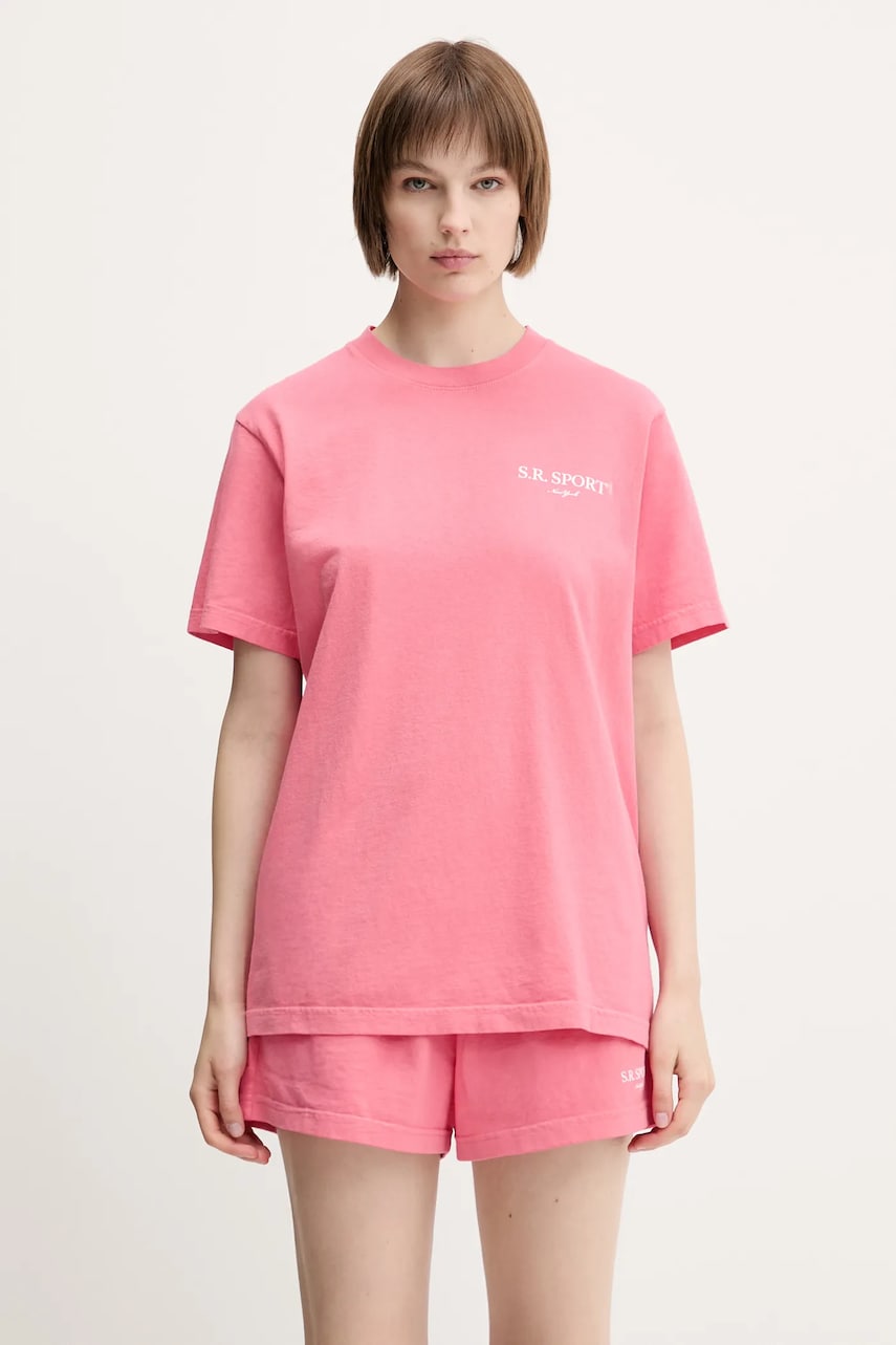 Тениска Sporty & Rich Sporty & Rich Wimbledon T-Shirt Розово | TO043612201P139, 0