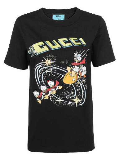 Тениска Gucci Disney Donald Duck x Rocket T-Shirt Черно | 644671 XJDBD 1043