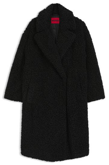 Oversized-fit coat in faux fur