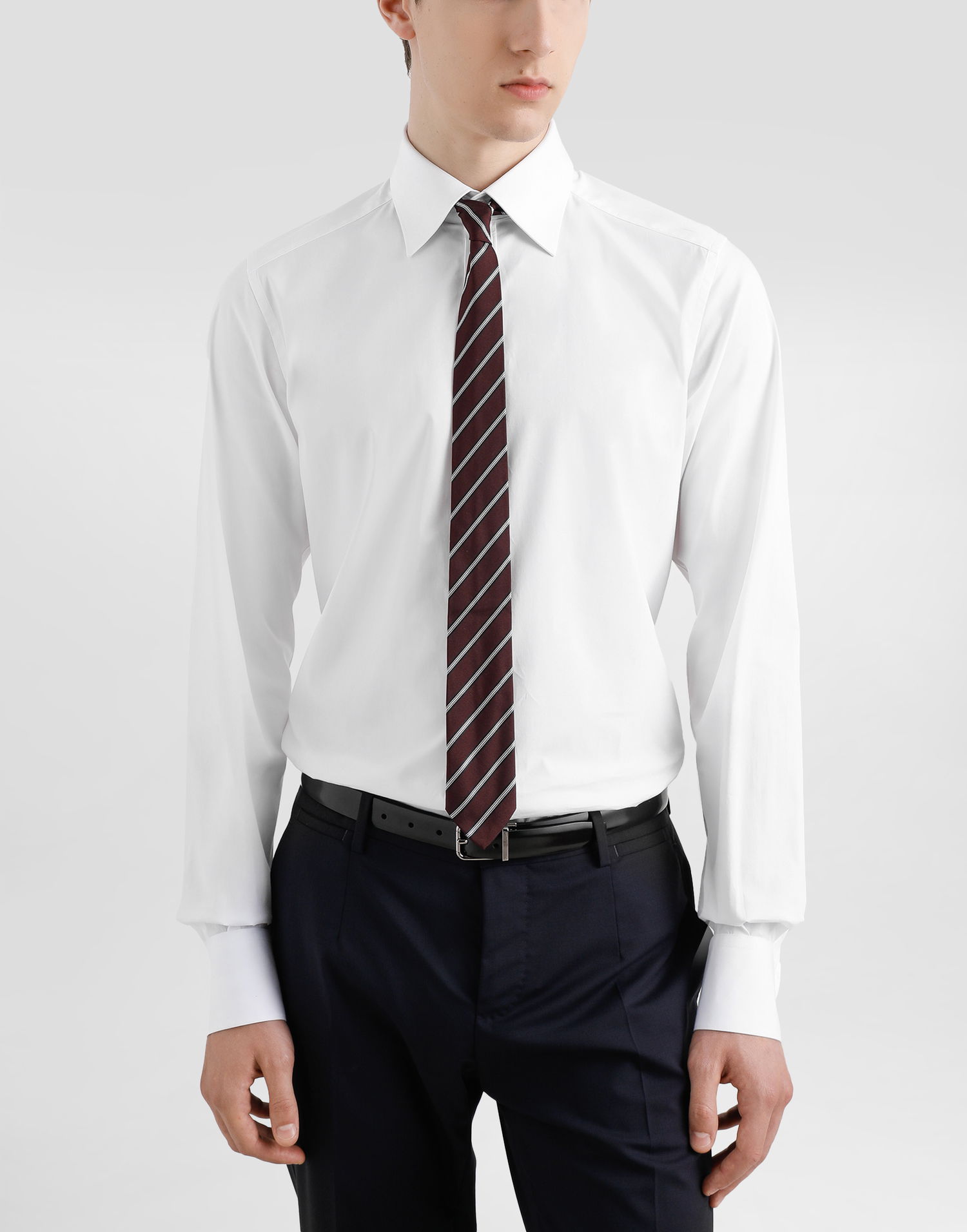 Колани Dolce & Gabbana Dolce & Gabbana Striped Jacquard Tie Кафяво | GT149EG0JYTS9002, 1