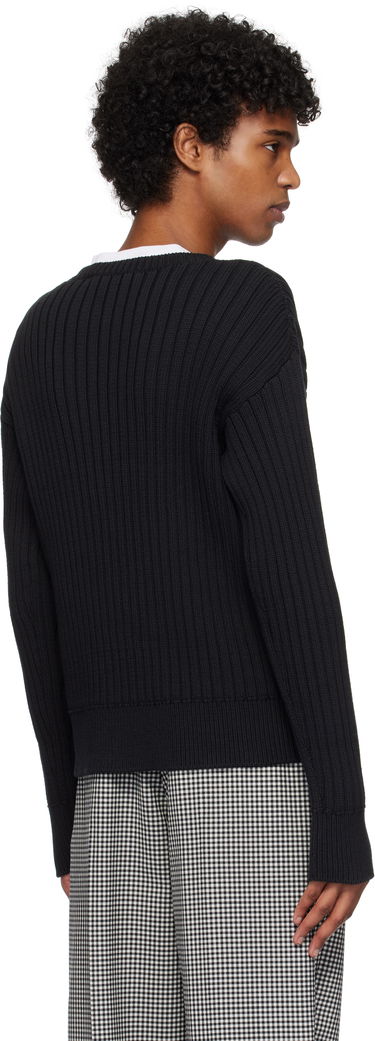 Пуловер Marni Marni Cable Logo Crewneck Sweater Черно | GCMG0430A0 UFC950, 2