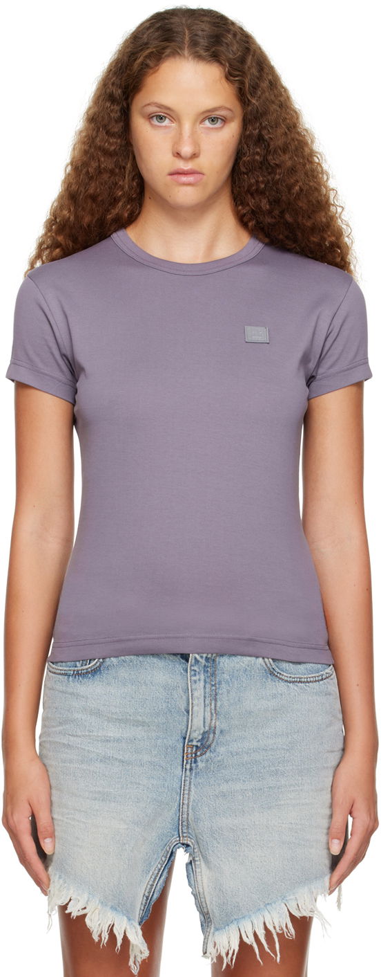 Тениска Acne Studios Patch T-Shirt Лилаво | CL0203-, 0