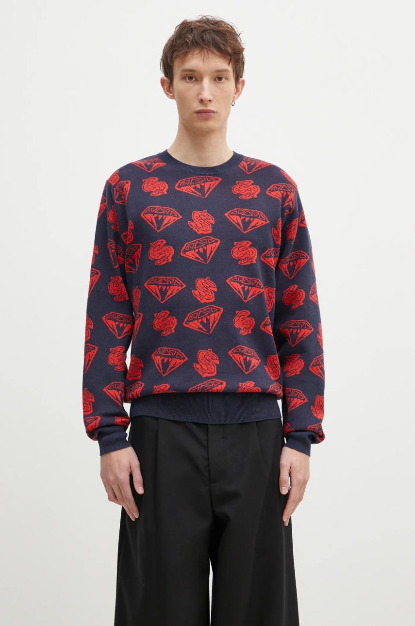 Пуловер BILLIONAIRE BOYS CLUB Diamonds & Dollars Knitted Jumper Синьо | B24223, 0
