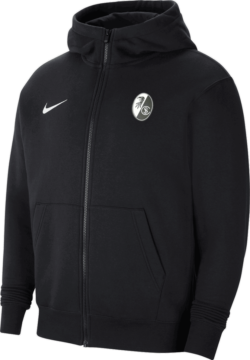 Суитчър Nike SC Freiburg Full-Zip Hoodie Черно | 6scfcw6891-010