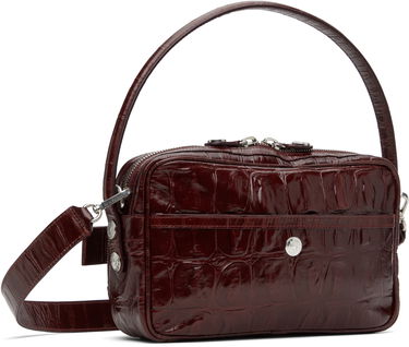 Чанта през рамо Acne Studios Acne Studios Camero Party Croc-Embossed Leather Shoulder Bag Кафяво | A10447-, 2