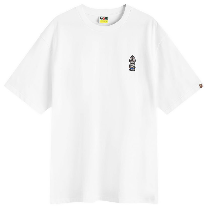 Тениска BAPE A Bathing Ape One Point Shark Sejin T-Shirt Бяло | 001TEK301304M-WHT