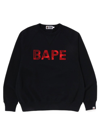 Пуловер BAPE Patch Relaxed Fit Crewneck Черно | 1J30-113-007