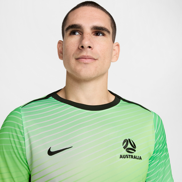 Тениска Nike Australia Academy Pro Dri-FIT Pre-Match Football Short Sleeve T-Shirt Зелено | FQ9037-369, 2
