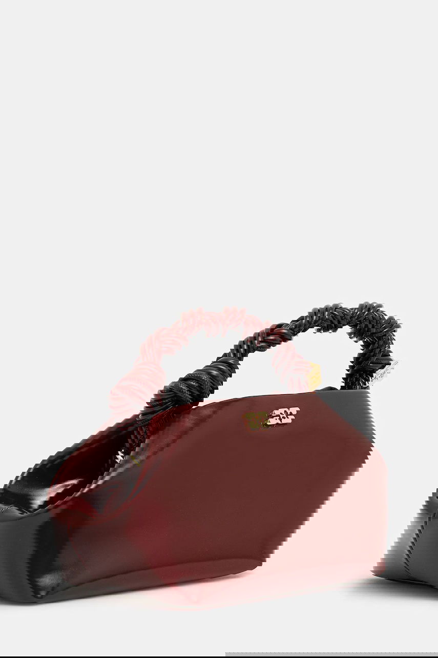 Дамска чанта GANNI GANNI Bou Bag Small Patent Бургунди | A6499, 1