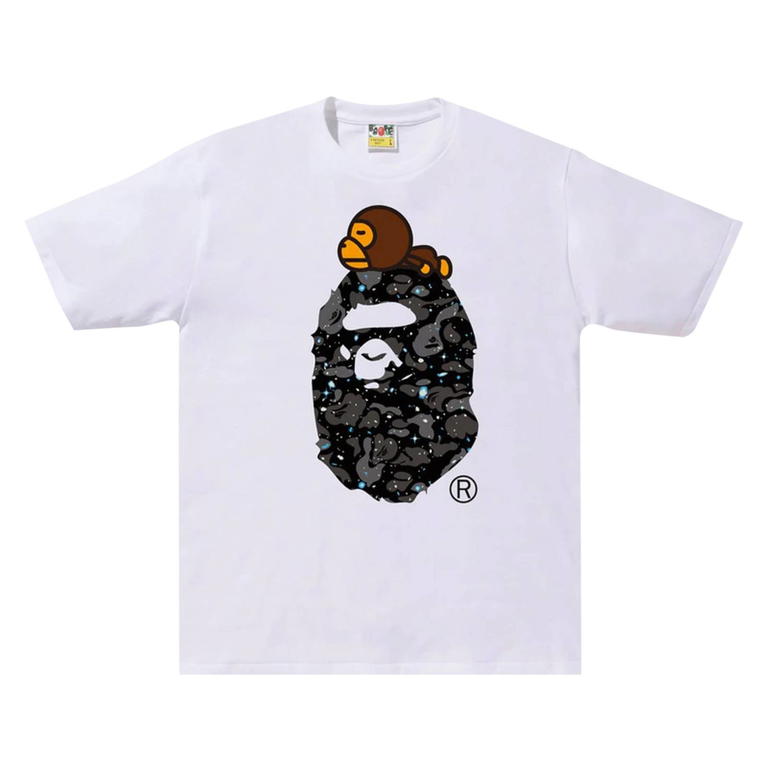 Тениска BAPE Space Camo Milo On Big Ape Tee Бяло | 2F30 110 008 WHITE, 1