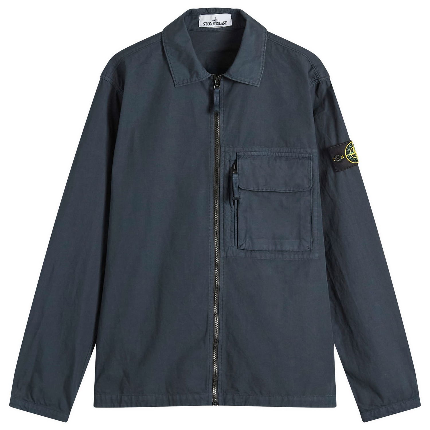 Яке Stone Island Canvas Weave Zip Shirt Jacket, Size Large Синьо | K2S151200004-V0020, 0