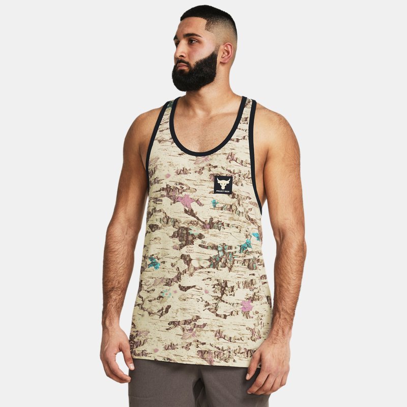 Потник Under Armour Project Rock Camo Tanktop mit Бежово | 1383226-273