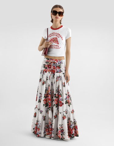 Пола Dolce & Gabbana Dolce & Gabbana Flower Bouquet-print Poplin Long Skirt Многоцветен | F4DC6THS5UUHA5ZO, 1