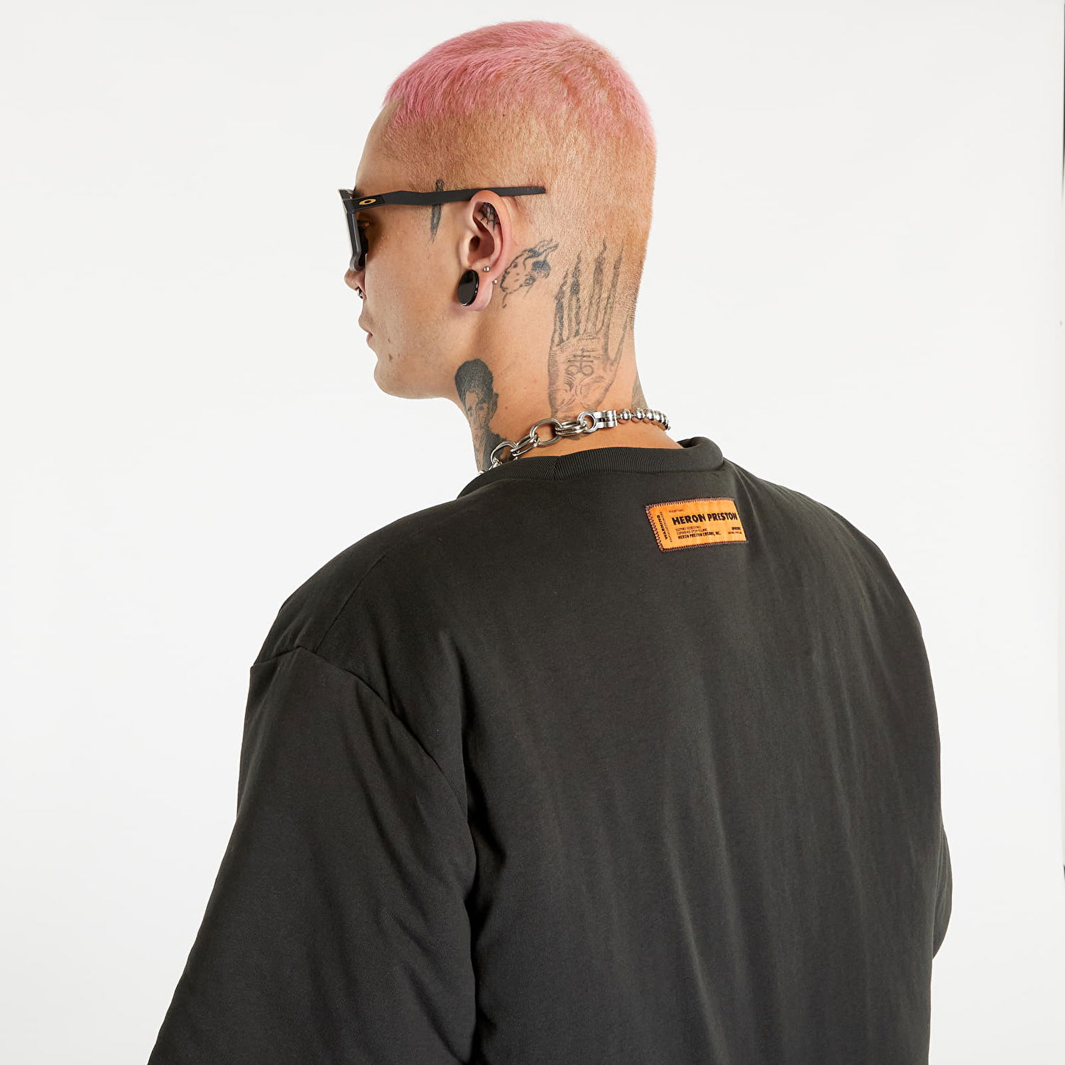 Тениска HERON PRESTON Heron Bird Painted Padded Tee Черно | HMAA033F23JER0011046, 1