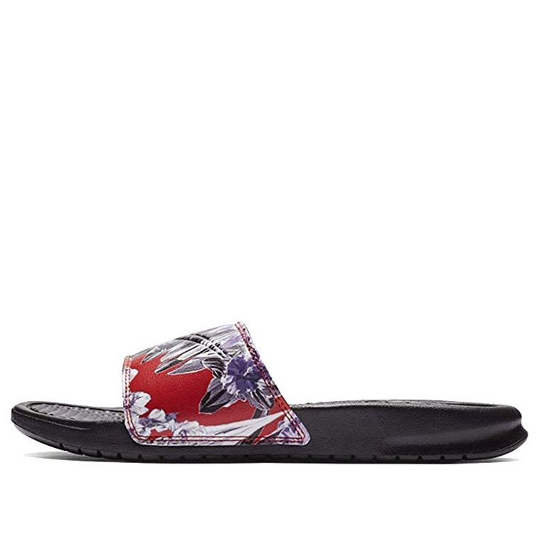 Кецове и обувки Nike Benassi JDI Floral Print Slides Червено | 618919-024