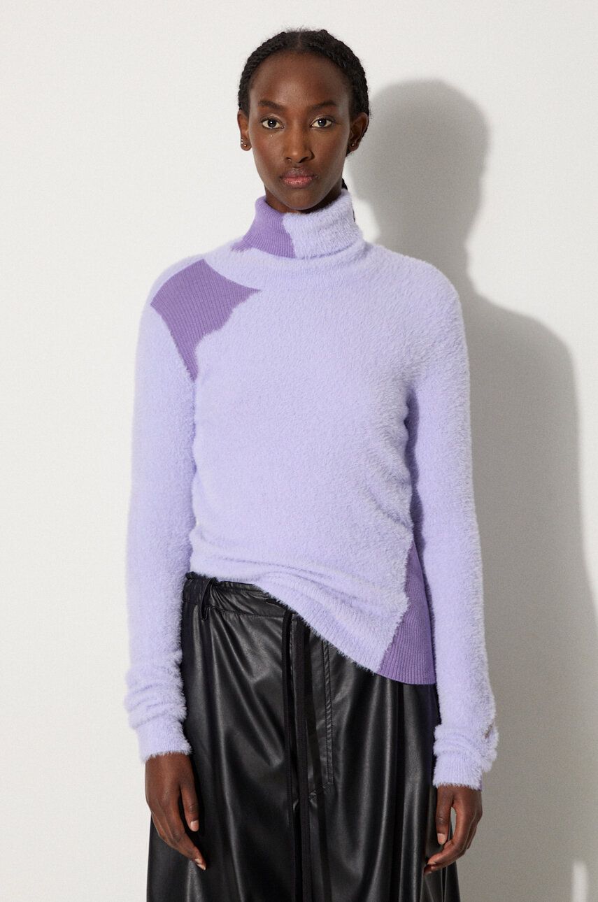Пуловер Maison Margiela Turtleneck Knit Sweater Лилаво | S62HA0088.M13073, 0