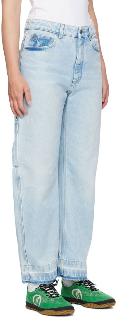 Дънки Stella McCartney Stella McCartney Wide-Leg Mid-Rise Jeans Синьо | 6D02433SPH62, 1