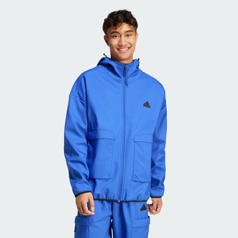 Суитчър adidas Performance City Escape Premium Full-Zip Hoodie Синьо | IY1489
