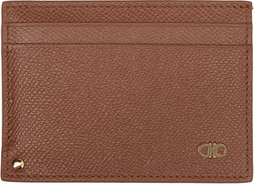 Портфейл FERRAGAMO Card Holder Кафяво | 776818