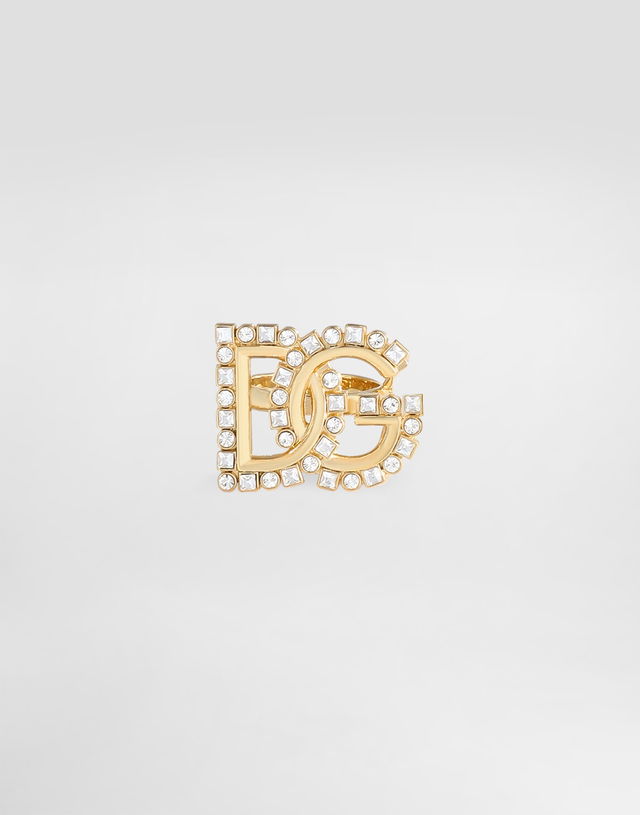 Dolce & Gabbana DG Logo Rhinestone Ring