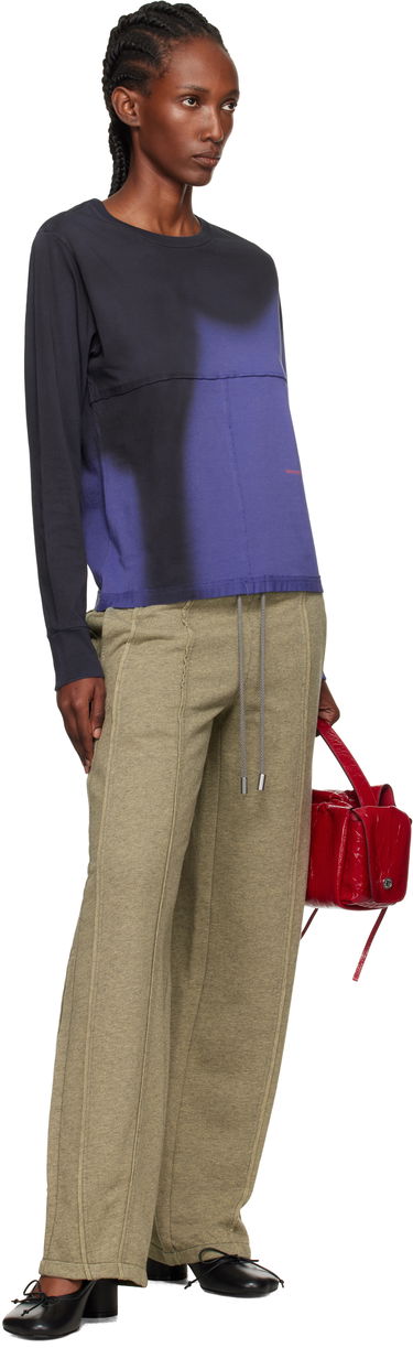Тениска Eckhaus Latta Eckhaus Latta Lapped Long Sleeve T-Shirt Лилаво | 302-EL-PF25-S -, 3