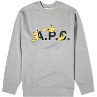 Пуловер A.P.C. Pokémon Pikachu x Crewneck Сиво | COGVF-H27863-PLB, 1