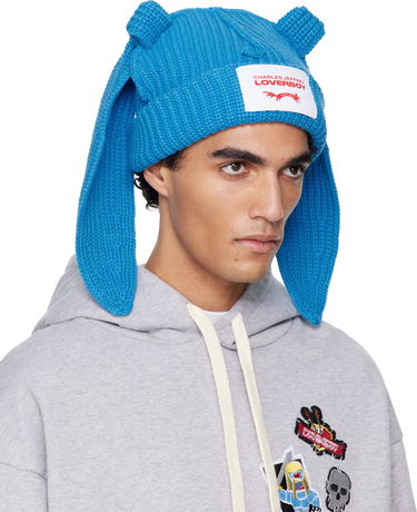 Шапка Charles Jeffrey Loverboy Charles Jeffrey LOVERBOY Chunky Knit Rabbit Ear Beanie Синьо | 052130205, 1